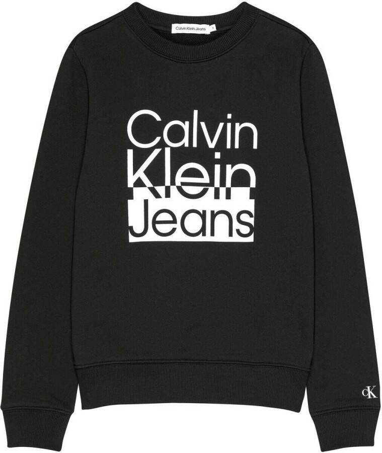 Calvin Klein Jeans Sweatshirt met labelprint model 'BOX LOGO'