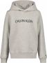 Calvin Klein Jeans hoodie met logo grijs melange Sweater Logo 164 - Thumbnail 2