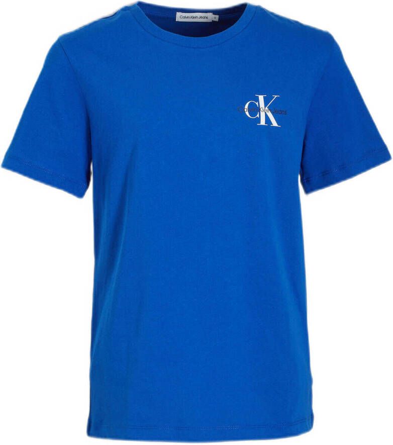 Calvin Klein T-shirt met biologisch katoen blauw