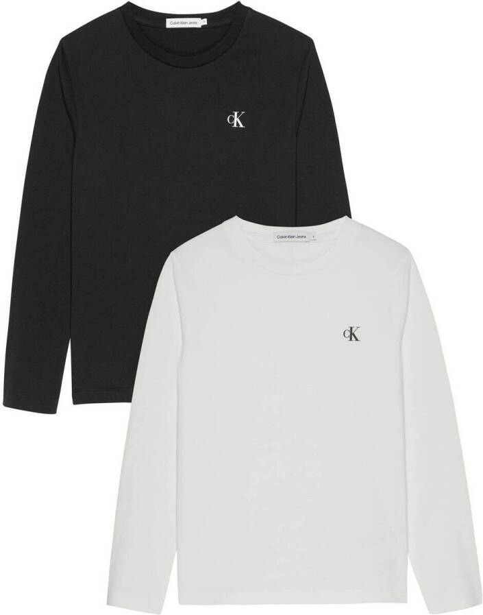 Calvin Klein Shirt met lange mouwen 2-PACK MONOGRAM TOP LS (set 2-delig)