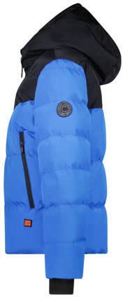 Cars gewatteerde tussenjas AMBOY kobaltblauw zwart Jongens Polyester Capuchon 152 - Foto 1