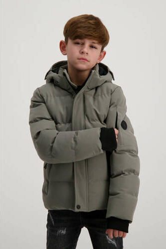 Cars gewatteerde winterjas BRONX grijs Jongens Nylon Capuchon Effen 140 - Foto 3