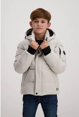 Cars gewatteerde winterjas BRONX offwhite Wit Jongens Nylon Capuchon Effen 128