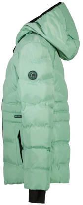 Cars gewatteerde winterjas ISRA mintgroen Meisjes Polyester Capuchon Effen 128