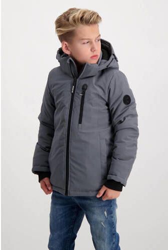 Cars gewatteerde winterjas THAMES Grijs Jongens Polyester Capuchon Effen 128 - Foto 3