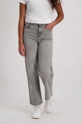 Cars high waist loose fit jeans BRY grey used Grijs Meisjes Denim Effen 140