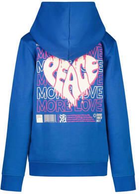 Cars hoodie LORY met backprint kobaltblauw Sweater Backprint 140