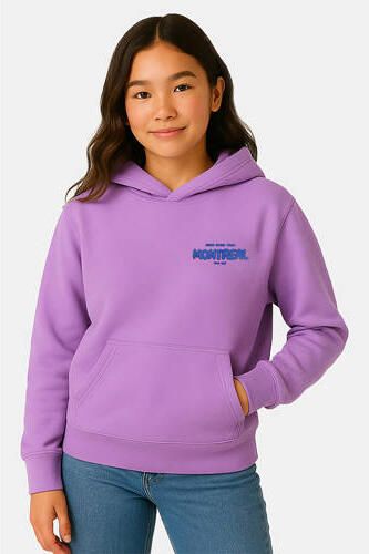 Cars hoodie met backprint paars Sweater Meisjes Katoen Capuchon Printopdruk - Foto 3