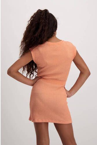 Cars jurk oranje Meisjes Polyester Ronde hals Effen 116 - Foto 3