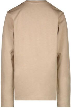 Cars longsleeve SPYZER met logo lichtzand Beige Jongens Katoen Ronde hals 140