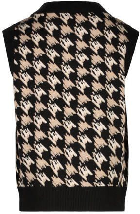 Cars spencer SARZEAU met all over print zwart beige Trui Meisjes Viscose V-hals 128