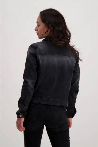 Cars spijkerjas Jorinda black used Zwart Meisjes Stretchdenim Klassieke kraag 128