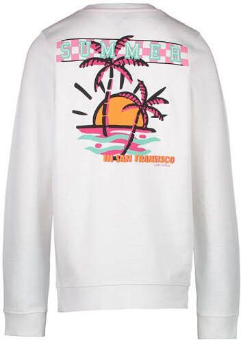 Cars sweater Portisha met backprint wit Meisjes Katoen Ronde hals Backprint 116 - Foto 2