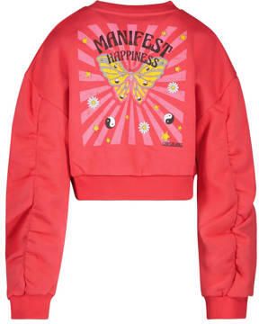 Cars sweater YASTI met backprint koraal Roze Backprint 116