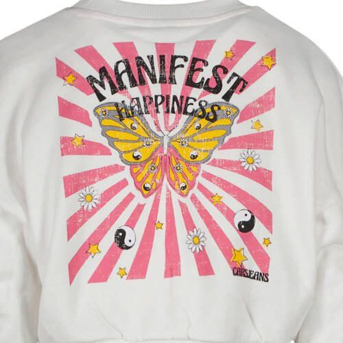 Cars sweater YASTI met backprint wit Backprint 152 - Foto 2