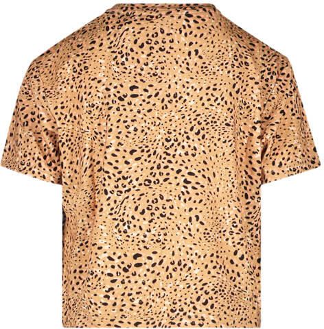 Cars T-shirt Alia met dierenprint oranje bruin Meisjes Viscose Ronde hals 116 - Foto 4