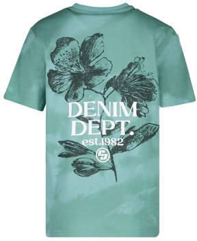 Cars T-shirt DEXEM met backprint turquoise Blauw Jongens Katoen Ronde hals 128