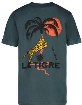 Cars T-shirt DRAYCO met backprint mosgroen Jongens Katoen Ronde hals Backprint 116