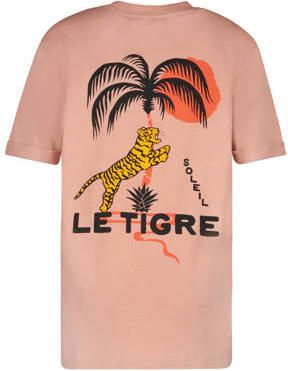 Cars T-shirt DRAYCO met backprint perzik Oranje Jongens Katoen Ronde hals 116