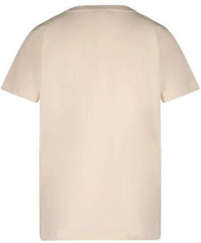 Cars T-shirt KAT met tekst ecru Meisjes Katoen Ronde hals Tekst 116