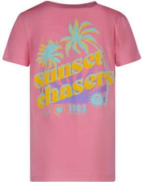 Cars T-shirt KYI met backprint lichtroze Meisjes Katoen Ronde hals Backprint 116