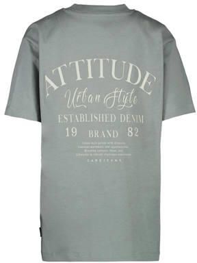 Cars T-shirt MEZZO met backprint olijfgroen Jongens Katoen Ronde hals Backprint 116