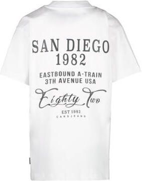 Cars T-shirt MEZZO met backprint wit Jongens Katoen Ronde hals Backprint 140