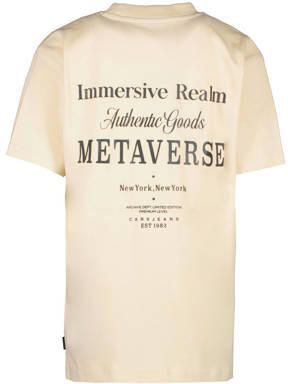 Cars T-shirt MEZZO met backprint zand Beige Jongens Katoen Ronde hals Backprint 152