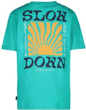 Cars T-shirt RADHEM met backprint fel mintgroen Jongens Katoen Ronde hals 116