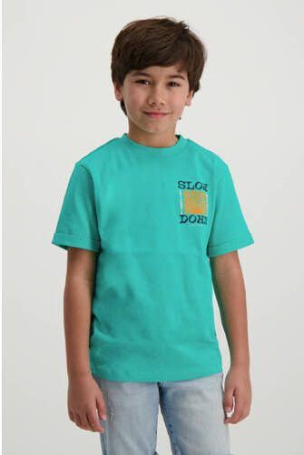 Cars T-shirt RADHEM met backprint fel mintgroen Jongens Katoen Ronde hals 116 - Foto 2