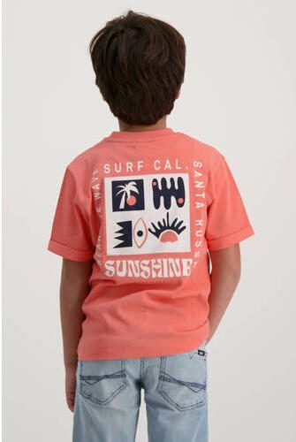 Cars T-shirt RADHEM met backprint licht koraalroze Jongens Katoen Ronde hals 140 - Foto 3