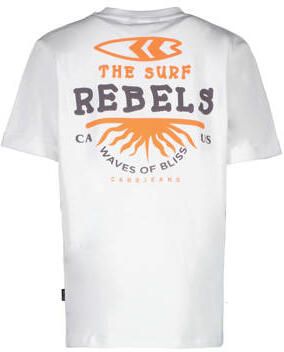 Cars T-shirt RADHEM met backprint wit Jongens Katoen Ronde hals Backprint 164
