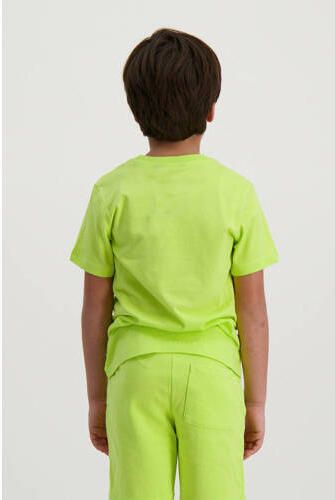 Cars T-shirt SONO met tekst neon geel Jongens Katoen Ronde hals Tekst 152 - Foto 2