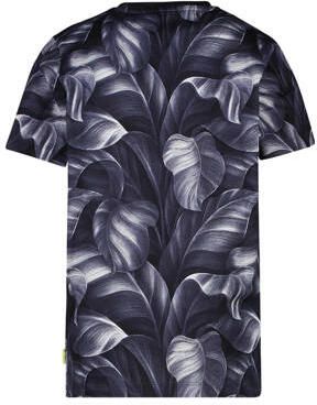Cars T-shirt TIPAH met all over print donkerblauw wit Jongens Katoen Ronde hals 116