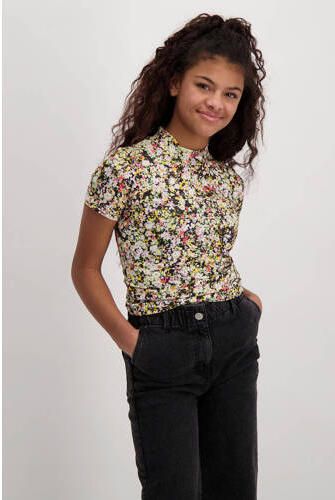 Cars top ASHI met all over print geel multicolor Meisjes Polyester Opstaande kraag 176 - Foto 3