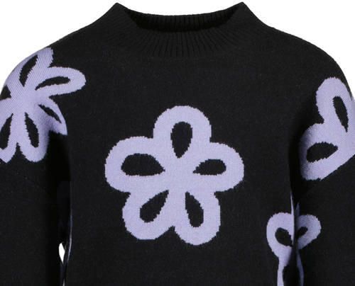 Cars trui lila fijn gebreid Paars Meisjes Polyamide Opstaande kraag Bloemen - Foto 3