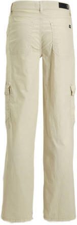 Cars wide leg cargobroek KARLY lichtzand Beige Meisjes Katoen Effen 140