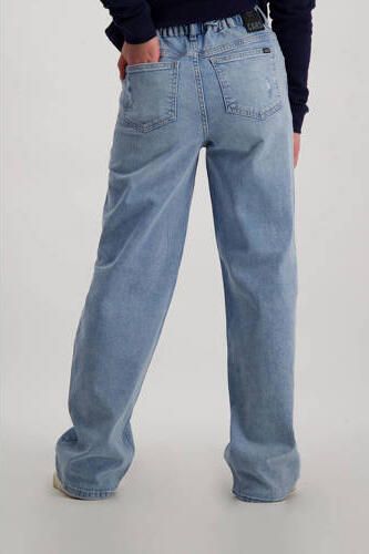 Cars wide leg jeans bleached damag Blauw Meisjes Katoen Effen 176 - Foto 3