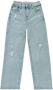 Cars wide leg jeans bleached damag Blauw Meisjes Katoen Effen 134 - Thumbnail 2