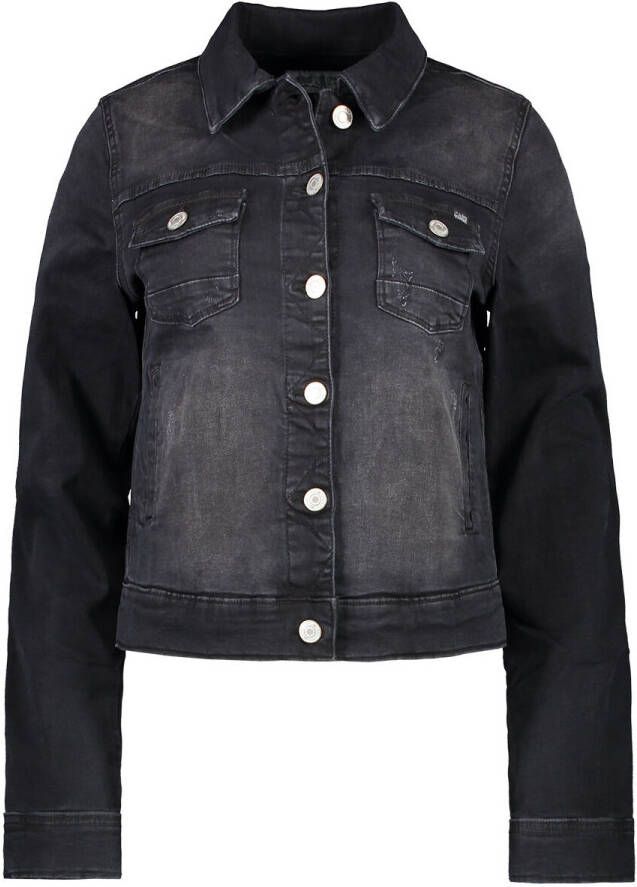 Cars spijkerjas Jorinda black used Zwart Meisjes Stretchdenim Klassieke kraag 128 - Foto 3