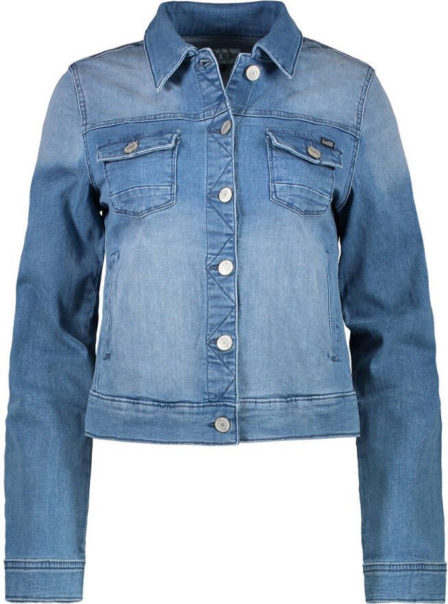 Cars spijkerjas Jorinda stonewashed used Blauw Meisjes Stretchdenim Klassieke kraag 140 - Foto 4