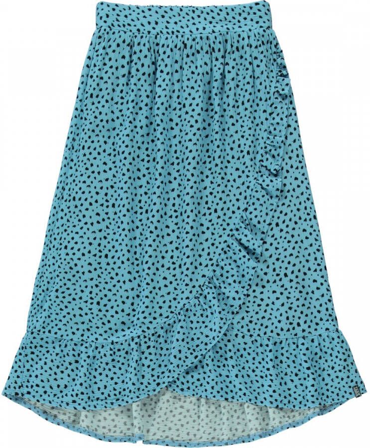 Cars rok Zaritza met all over print en volant lichtblauw mail Meisjes Viscose 116