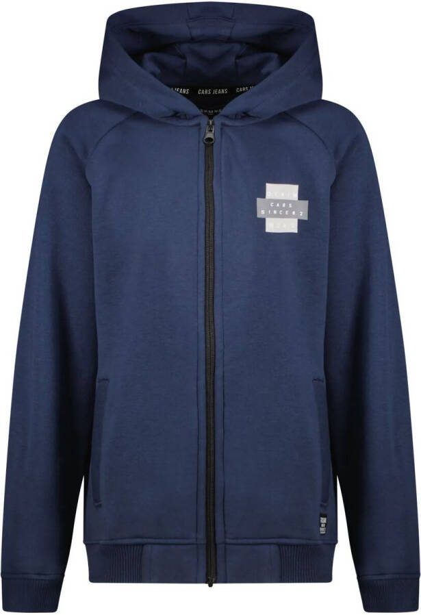 Cars sweatvest met printopdruk donkerblauw Printopdruk 104