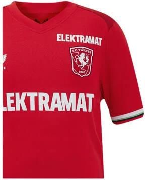 Castore Junior FC Twente voetbalshirt Thuis Sport t-shirt Rood Polyester V-hals 140 152