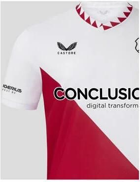 Castore Junior FC Utrecht voetbalshirt Thuis Sport t-shirt Rood Polyester Ronde hals 152 158