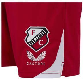 Castore Junior FC Utrecht voetbalshort Thuis Sportbroek Rood Polyester 152 158 - Foto 2