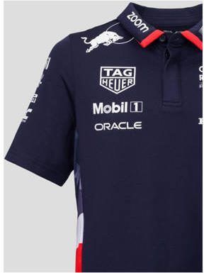 Castore Red Bull Racing replica polo donkerblauw Jongens Polyester Polokraag 134