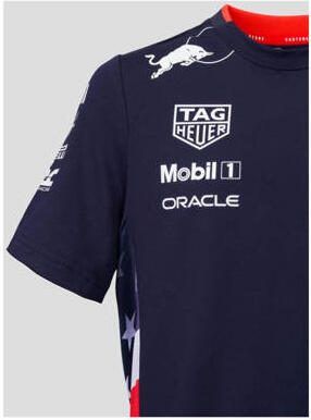 Castore Red Bull Racing replica T-shirt donkerblauw Polyester Ronde hals 134