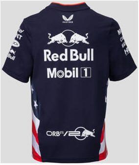 Castore Red Bull Racing replica T-shirt donkerblauw Polyester Ronde hals 134 - Foto 3