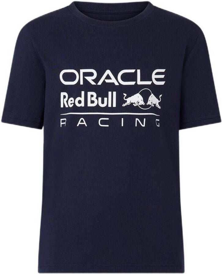 Castore Red Bull Racing T-shirt Blauw Katoen Ronde hals 134